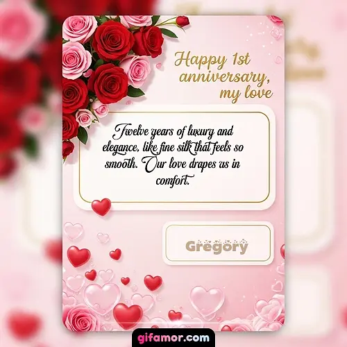 Happy 1st anniversary, my love Gregory