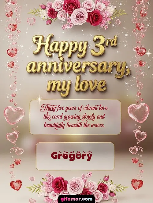 Happy 4st anniversary, my love Gregory