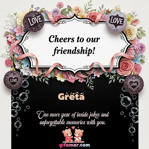 Cheers to our friendship!  VI Greta Gif Download