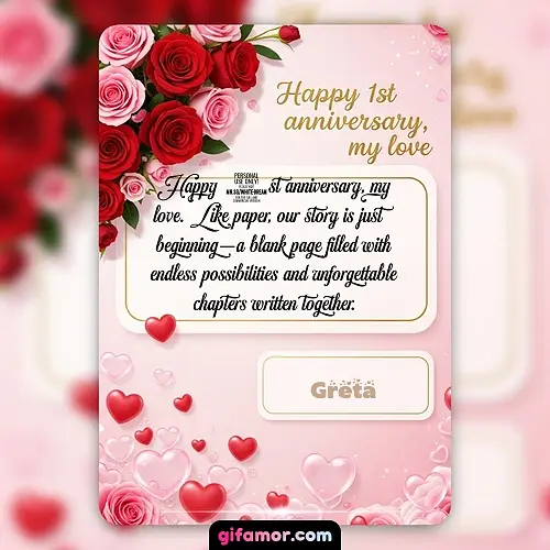 Happy 1st anniversary, my love Greta