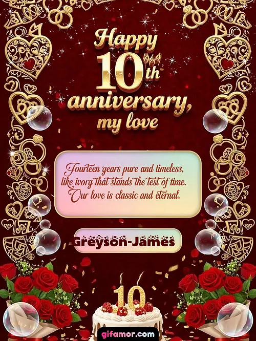 Happy 10th anniversary, my love Greyson-James Gif Download