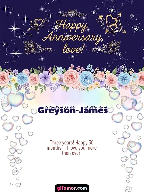Happy anniversary, love! Greyson-James