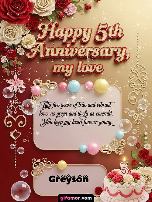 Happy 5st anniversary, my love Greyson