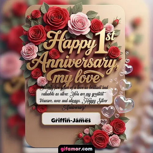 Happy 1st anniversary, my love V Griffin-James