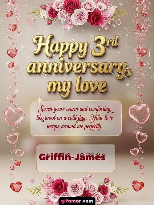 Happy 4st anniversary, my love Griffin-James