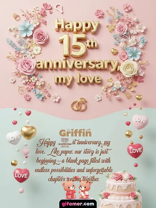 Happy 15th anniversary, my love Griffin