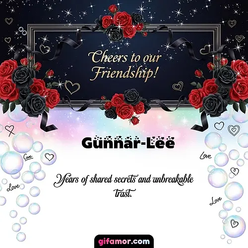Cheers to our friendship!  V Gunnar-Lee