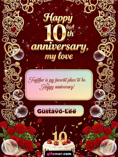 Happy 10th anniversary, my love Gustavo-Lee