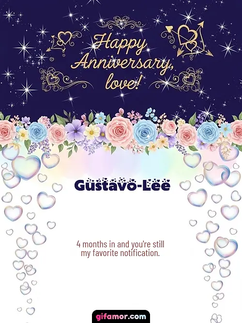 Happy anniversary, love! Gustavo-Lee