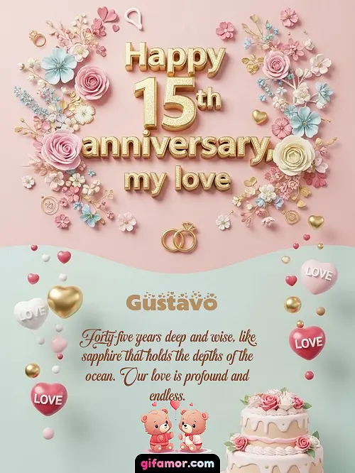 Happy 15th anniversary, my love Gustavo