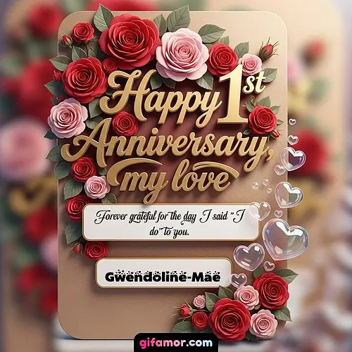 Happy 1st anniversary, my love V Gwendoline-Mae