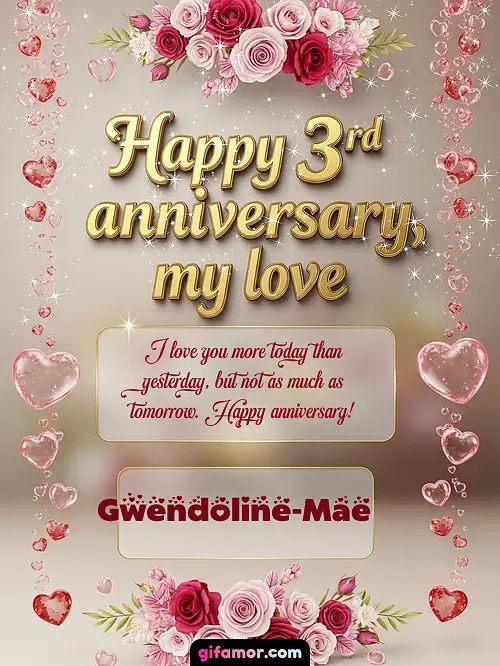 Happy 4st anniversary, my love Gwendoline-Mae