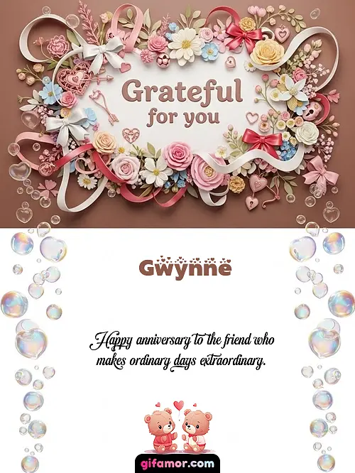 Grateful for you Gwynne