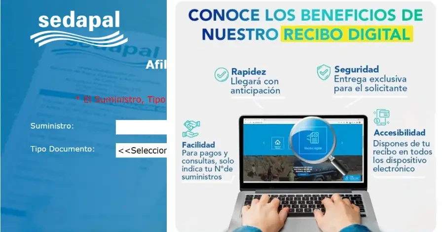 Cómo Afiliarse al recibo digital de Sedapal