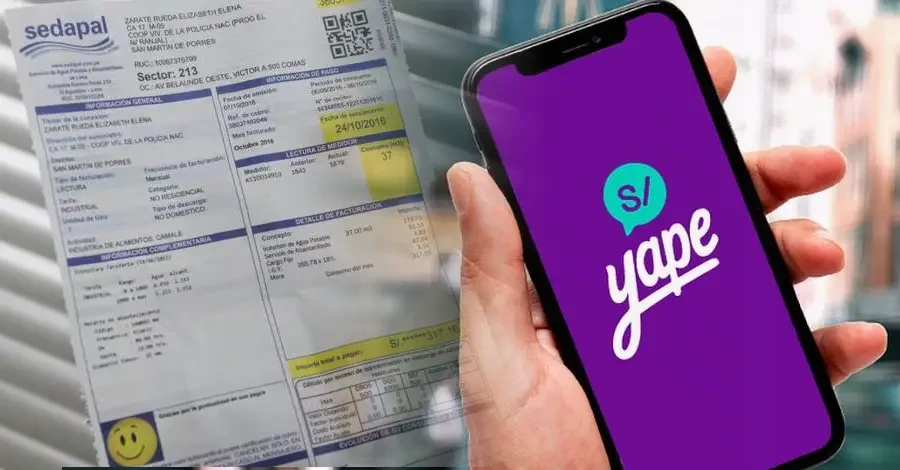 ¿Puedo pagar mi servicio de agua Sedapal con Yape?